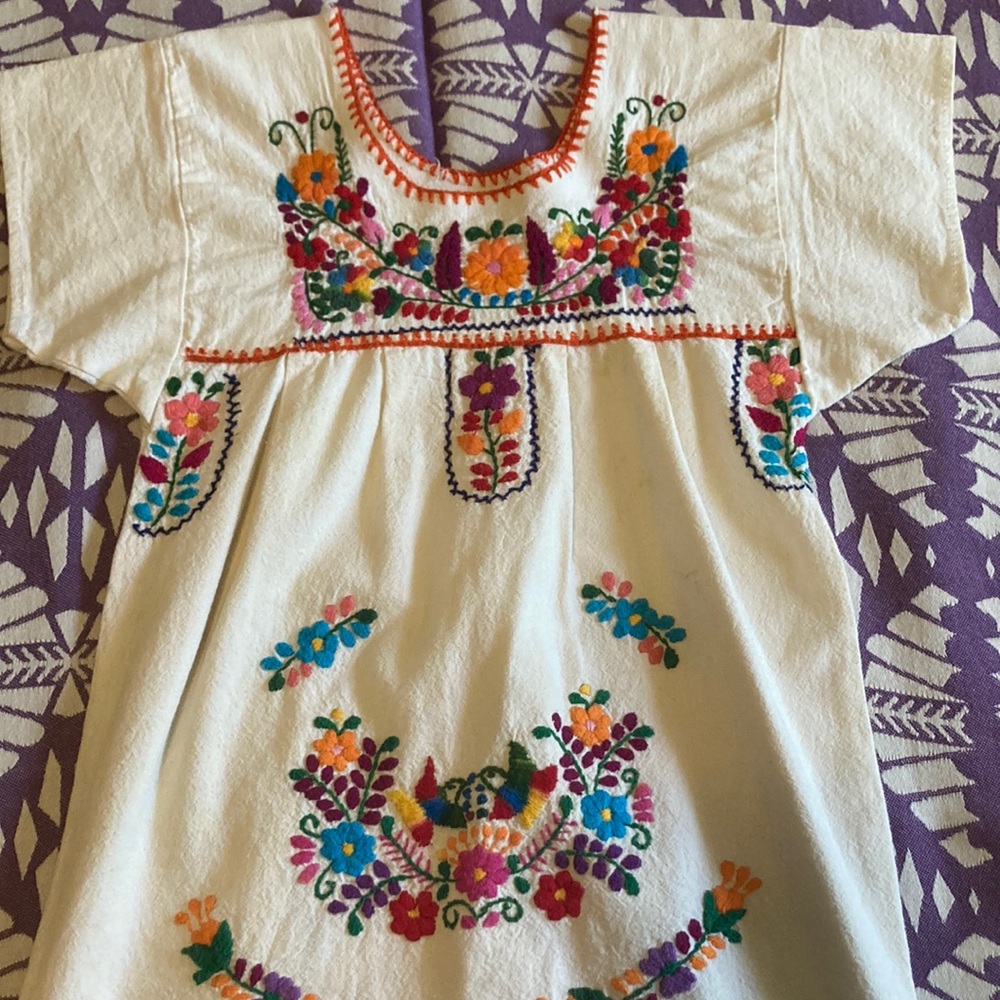 Traditional Mexican Huipil dress, toddler size